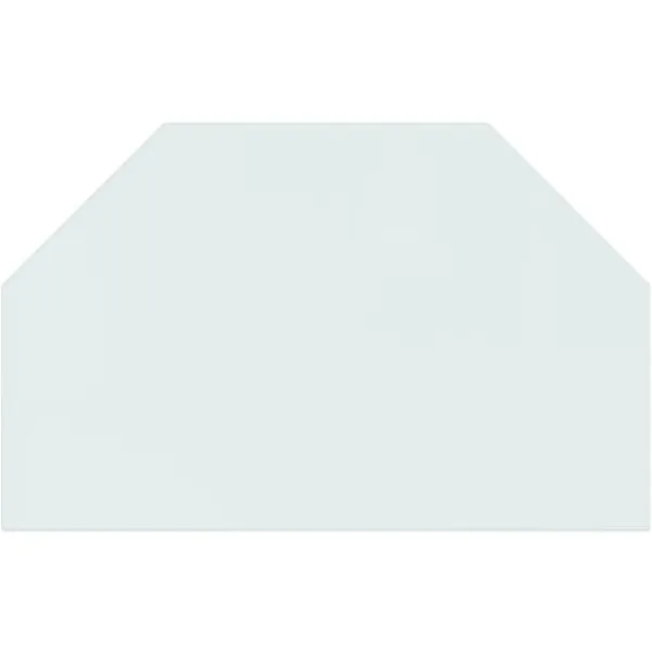 Online Glas - Living glasplade til pejs 80x50 cm sekskantet Tilbehør Til Brændeovne & Pejse