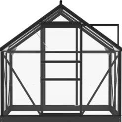 Discount Glasdrivhus i aluminium - UV-bestandigt og varmeisoleret | Størrelse: 155x103x191 cm | Farve: Antracitgrå Drivhus
