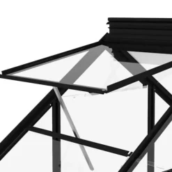 Discount Glasdrivhus i aluminium - UV-bestandigt og varmeisoleret | Størrelse: 155x103x191 cm | Farve: Antracitgrå Drivhus