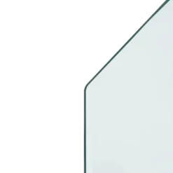 Tilbehør Til Brændeovne & Pejse^Glasplade til pejs 120x60 cm | Hærdet glas | Sekskantet | Varmebestandig
