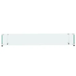 Tilbehør Til Brændeovne & Pejse^Glasvindafskærmning til bålbord 798 x 317 x 165 mm, robust hærdet glas, aluminiums hjørner, gummifødder, nem at samle.