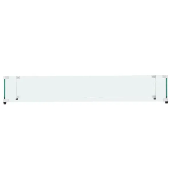 Tilbehør Til Brændeovne & Pejse^Glasvindafskærmning til bålbord 798 x 317 x 165 mm, robust hærdet glas, aluminiums hjørner, gummifødder, nem at samle.