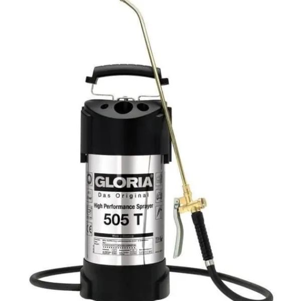 Online GLORIA - 505 T - 5L högpresterande spruta i rostfritt stål med mässingsmunstycke och lans Haveværktøj