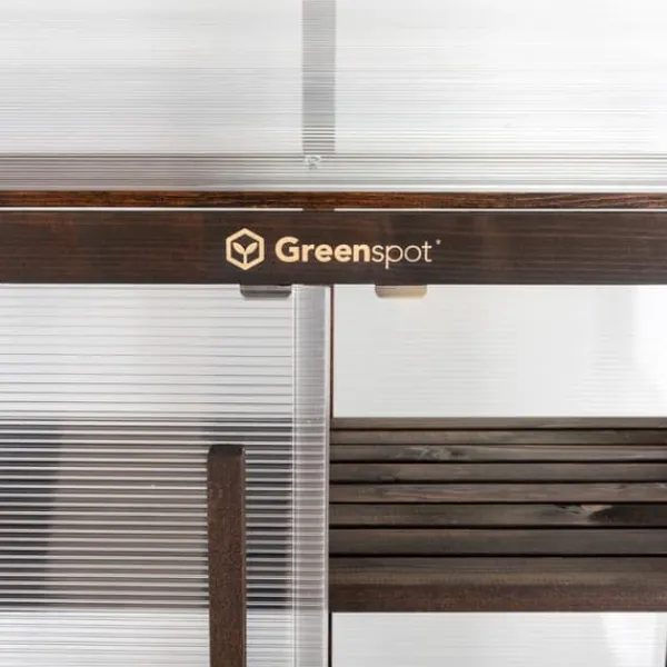Drivhus^Greenspot Mini Drivhus til Altan og Terrasse 80 x 42 x 120 cm - Altandrivhus til overvintring af urter, blomster, frøplanter - Oprindelsesfarve Mørk R | CDON