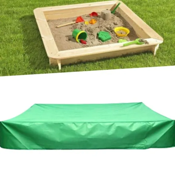 Pool- & Spatilbehør^Grøn Bærbar Firkantet Lille Pooloverdækning Vandtæt Beskyttelsesoverdækning til Have/Garderobebrug 150x150x20cm