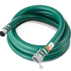 Hot Grøn sugeslange 2 i x 20 fod, høj kvalitet, komplet fittings, holdbar og fleksibel til industrielt brug. Vanding