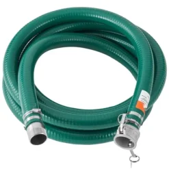 Hot Grøn sugeslange 2 i x 20 fod, høj kvalitet, komplet fittings, holdbar og fleksibel til industrielt brug. Vanding
