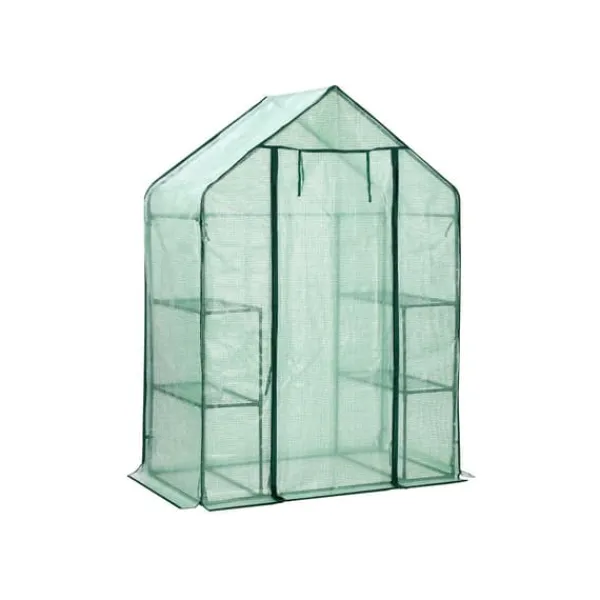 Drivhus^Grønt plastikdrivhus, 143 x 73 x 195 cm