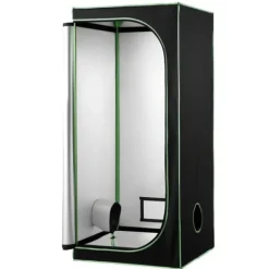 Discount Growtelt - Indendørs Plantetelt - 80 x 80 x 180 cm - 600D Højreflekterende Mylar - Observationsvindue - Gulvbakke - Robust Lynlås Drivhus