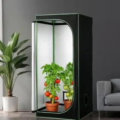 Discount Growtelt - Indendørs Plantetelt - 80 x 80 x 180 cm - 600D Højreflekterende Mylar - Observationsvindue - Gulvbakke - Robust Lynlås Drivhus