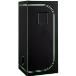 Discount Growtelt - Indendørs Plantetelt - 80 x 80 x 180 cm - 600D Højreflekterende Mylar - Observationsvindue - Gulvbakke - Robust Lynlås Drivhus