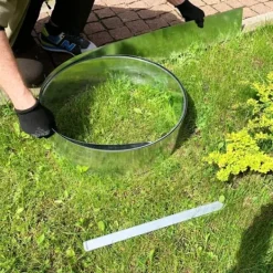 Kit Til Plante- & Urtedyrkning^Græskant, Græskanter, Græsplæne kant, Bedkant, Plænekant, Havekant, Rabatkant metal alu/zink 20 cm x 10 meter, Længde gs:15 m, Bred:15 cm