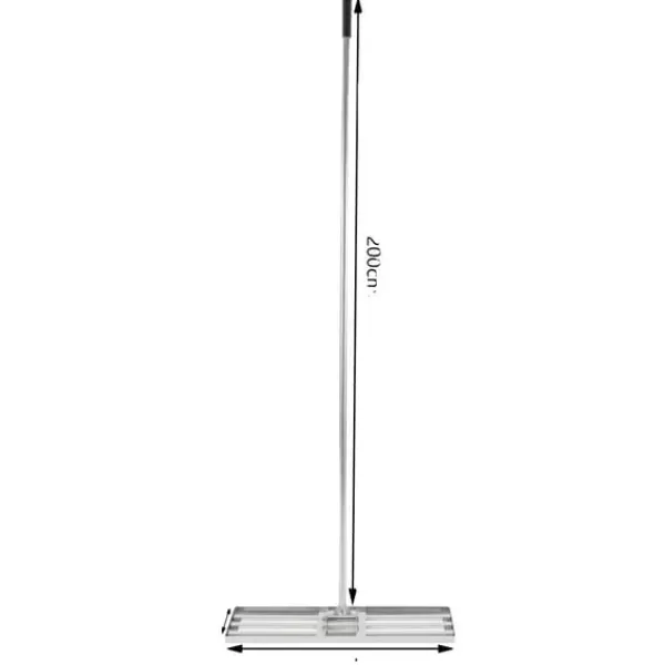 Online Græsplæne Jævner, Rustfrit Stål, Ergonomisk Håndtag,75x25x200cm, Sølv Haveværktøj