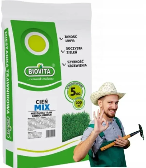 Jord & Sand^Græsplæneblanding Cieńmix 5 kg Til mørklagte græsplæner