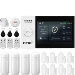 Hot GSM Alarm System, Smart App Kontrol, Trådløs Forbindelse,EU stik, E-4G Hjemmealarmsystemer