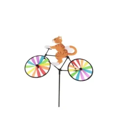 Vinddekoration^Gul Kat Cykel Vindmølle Vindmølle Dyre Vindmølle Ornamenter