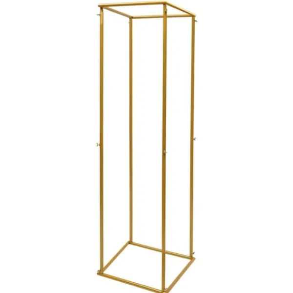 Best Guld metal blomsterstander, søjle til bryllupsbaggrund & plantehylde, 180 cm Plantestativer