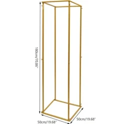 Best Guld metal blomsterstander, søjle til bryllupsbaggrund & plantehylde, 180 cm Plantestativer