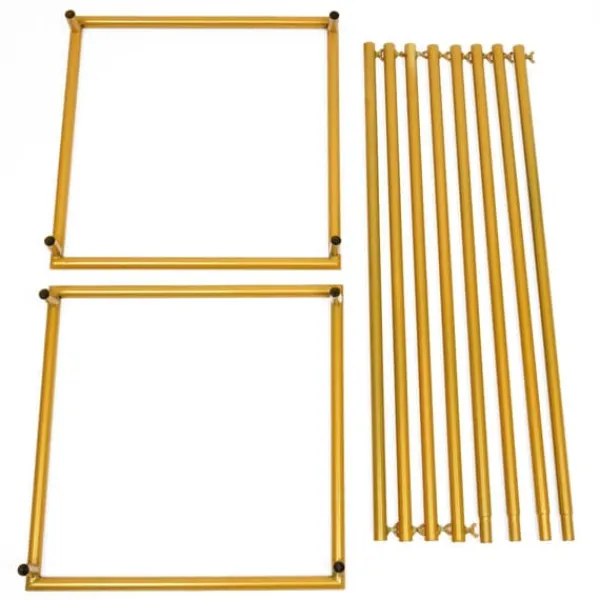 Best Guld metal blomsterstander, søjle til bryllupsbaggrund & plantehylde, 180 cm Plantestativer