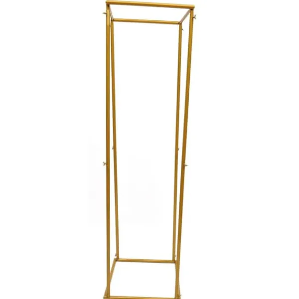 Best Guld metal blomsterstander, søjle til bryllupsbaggrund & plantehylde, 180 cm Plantestativer