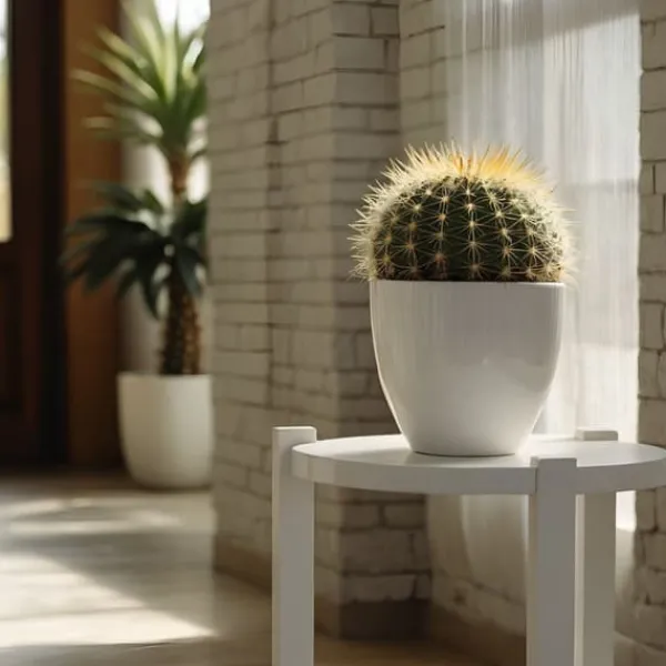 Krukkeplanter Indendørs^Guldkugle - Echinocactus grusonii - Højde 25-35cm - ⌀25cm