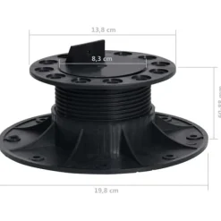 Discount Gulve - Living justerbare terrassefødder 10 stk. 60-88 mm Telte & Lysthuse