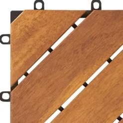 Outlet Gulve - Living terrassefliser 10 stk. 30x30 cm massivt akacietræ Havedekorationer