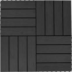 Havedekorationer^Gulve - Living terrassefliser 22 stk. 30 x 30 cm 2 m2 WPC sort