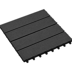 Havedekorationer^Gulve - Living terrassefliser 22 stk. 30 x 30 cm 2 m2 WPC sort
