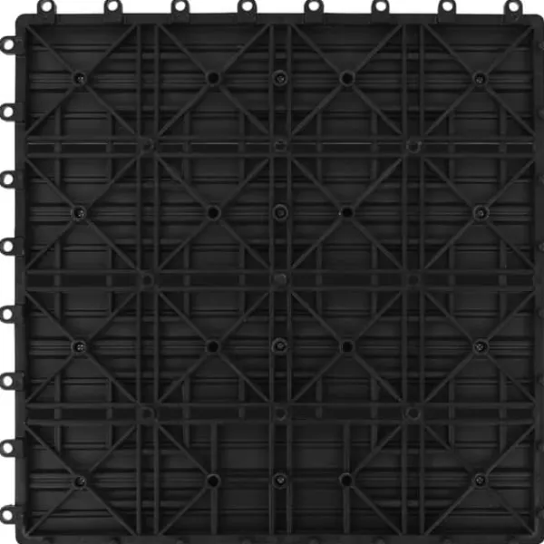 Havedekorationer^Gulve - Living terrassefliser 22 stk. 30 x 30 cm 2 m2 WPC sort