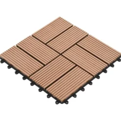 Havedekorationer^Gulve - Living terrassefliser 11 stk. WPC 30 x 30 cm 1 m2 brun