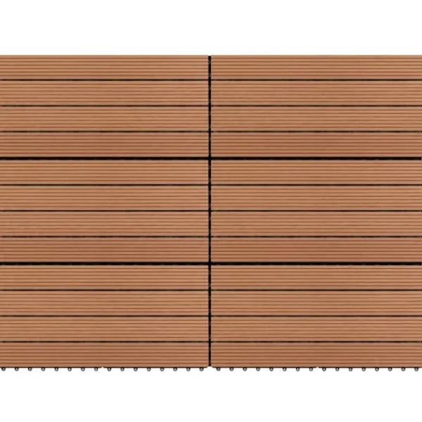 Havedekorationer^Gulve - Living WPC-fliser 60 x 30 cm 6 stk. 1 m² brun