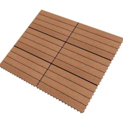 Havedekorationer^Gulve - Living WPC-fliser 60 x 30 cm 6 stk. 1 m² brun