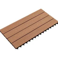 Havedekorationer^Gulve - Living WPC-fliser 60 x 30 cm 6 stk. 1 m² brun