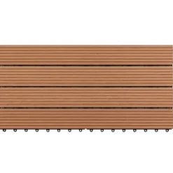 Havedekorationer^Gulve - Living WPC-fliser 60 x 30 cm 6 stk. 1 m² brun