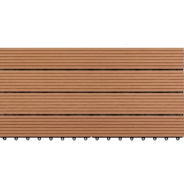 Havedekorationer^Gulve - Living WPC-fliser 60 x 30 cm 6 stk. 1 m² brun