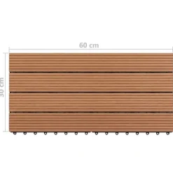 Havedekorationer^Gulve - Living WPC-fliser 60 x 30 cm 6 stk. 1 m² brun