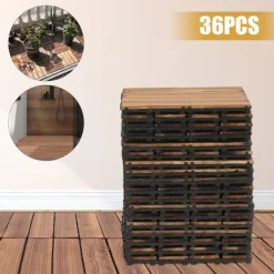Havedekorationer^Gulvfliser, skridsikker design, miljøvenligt materiale,Brun