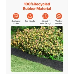 Discount Gummi Mulch Rulle, Landskabspleje 4 ruller, 120 x 4,5-tommers Gummi Mulch Mat Haveduge