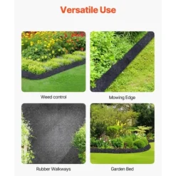 Discount Gummi Mulch Rulle, Landskabspleje 4 ruller, 120 x 4,5-tommers Gummi Mulch Mat Haveduge