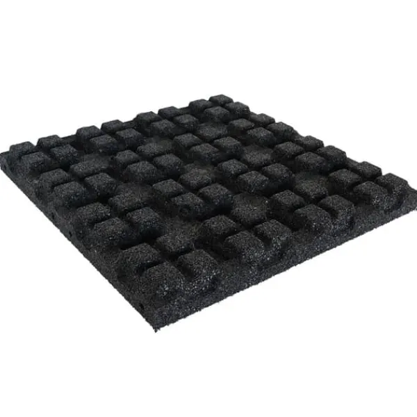 Hot Gummiflise 55 mm - 50 x 50 cm - Sort Havedekorationer