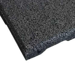 Havedekorationer^Gummiflise med EPDM-toplag 45 mm - 50 x 50 cm - Sort