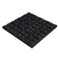 Havedekorationer^Gummiflise med EPDM-toplag 45 mm - 50 x 50 cm - Sort