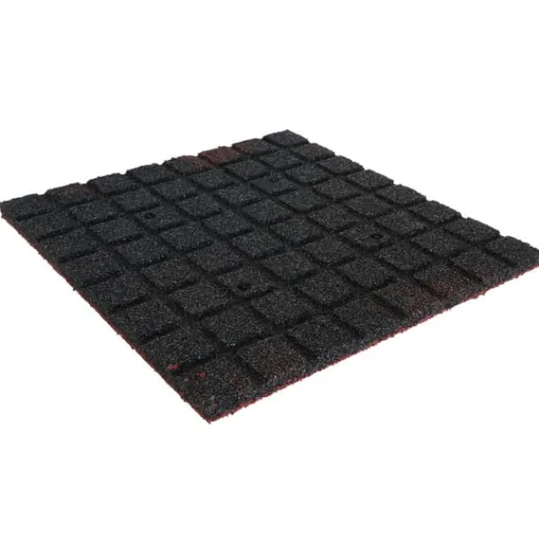 Outlet Gummiflise 25mm - 50x50 cm - Rød Havedekorationer
