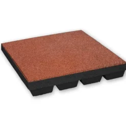 Havedekorationer^Gummifliser 55 mm - 1 m2 (4 fliser à 50 x 50 cm) - Rød