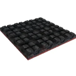 Havedekorationer^Gummifliser 55 mm - 1 m2 (4 fliser à 50 x 50 cm) - Rød