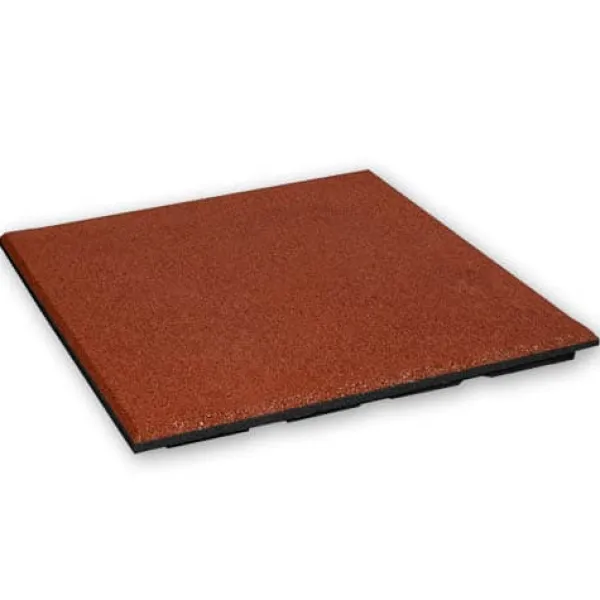 Havedekorationer^Gummifliser 30 mm - 1 m2 (4 fliser à 50 x 50 cm) - Rød