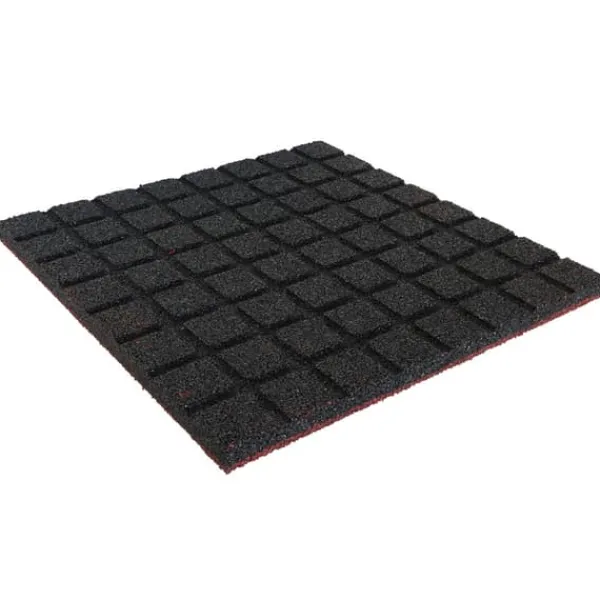 Havedekorationer^Gummifliser 30 mm - 1 m2 (4 fliser à 50 x 50 cm) - Rød