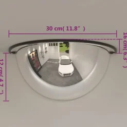 Sale Halve kuppelspejle 2 stk. Ø30 cm - Trafikspejl i brudsikker akryl | Farve: Klar | Størrelse: Ø30 cm Sikkerhedsspejle
