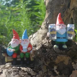 Harpiks Øl Dværg Skulptur Havedekoration Havegnome Statue Dekor til Have Skrivebord Plante Havedekorationer